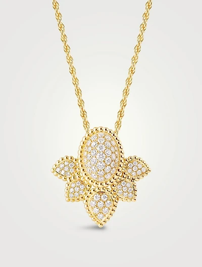 Serpent Bohème 18K Gold Vintage Pendant Necklace With Diamonds