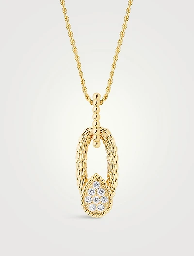 Serpent Bohème Vintage 18K Gold Pendant Necklace With Diamonds