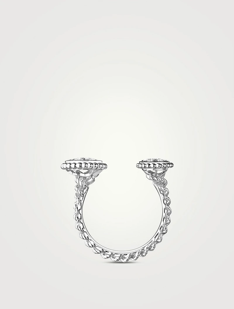 Serpent Bohème 18K White Gold Multi Motif Ring With Diamonds