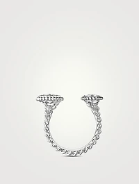 Serpent Bohème 18K White Gold Multi Motif Ring With Diamonds