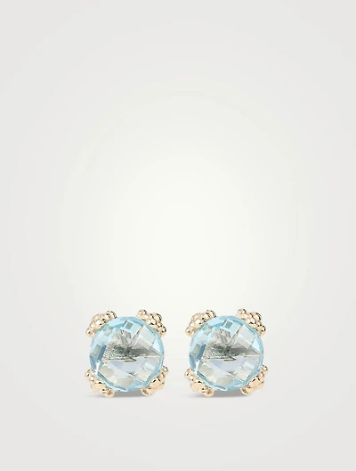 Mini Dew Drop 14K Gold Cluster Stud Earrings With Diamonds
