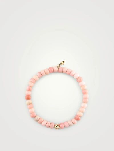 Bohème 14K Gold Pink Opal Rondelle Bracelet
