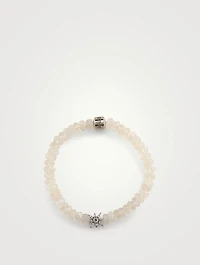 Bohème Silver And Faceted Moonstone Beaded Bracelet
