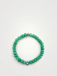 Jac+Jo Soul Silver And Chrysoprase Rondelle Beaded Bracelet