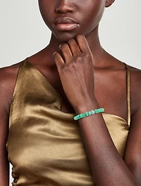 Jac+Jo Soul Silver And Chrysoprase Rondelle Beaded Bracelet