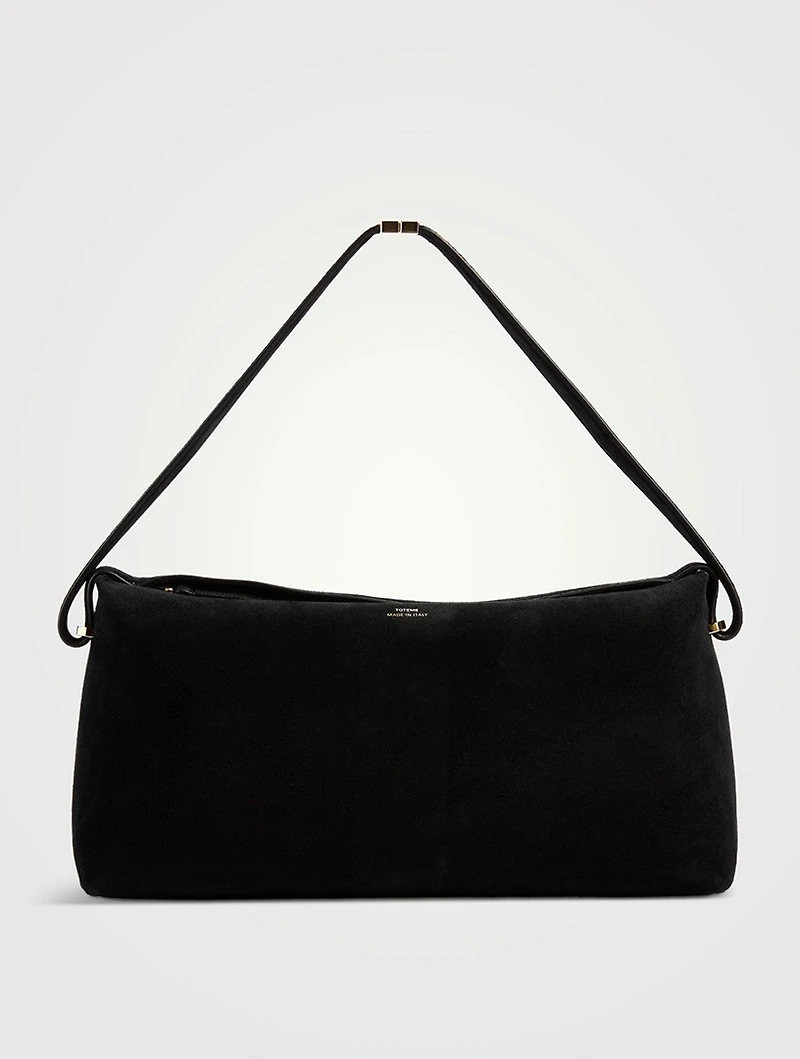 Scoop Suede Clutch
