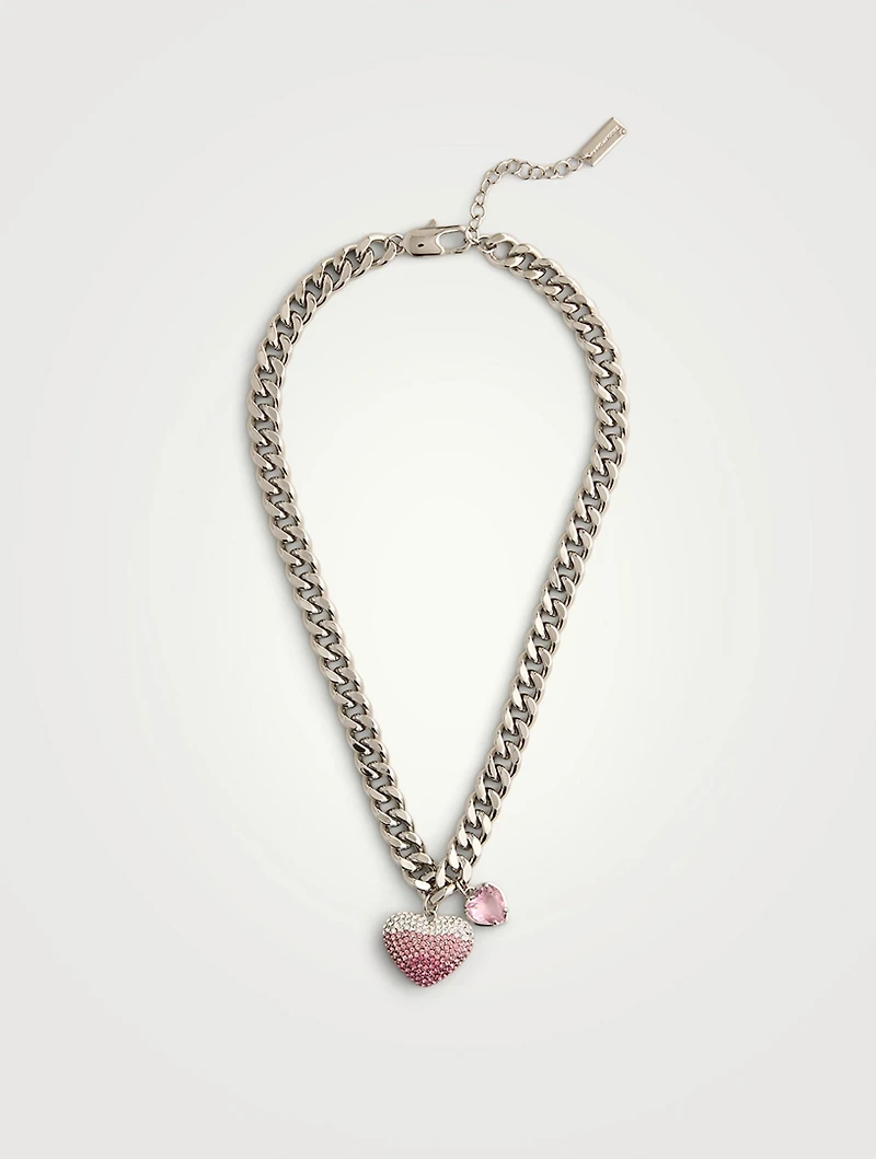 The Heart Balloon Pave Chain Necklace