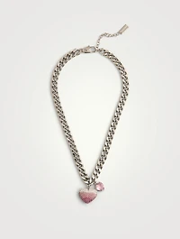 The Heart Balloon Pave Chain Necklace