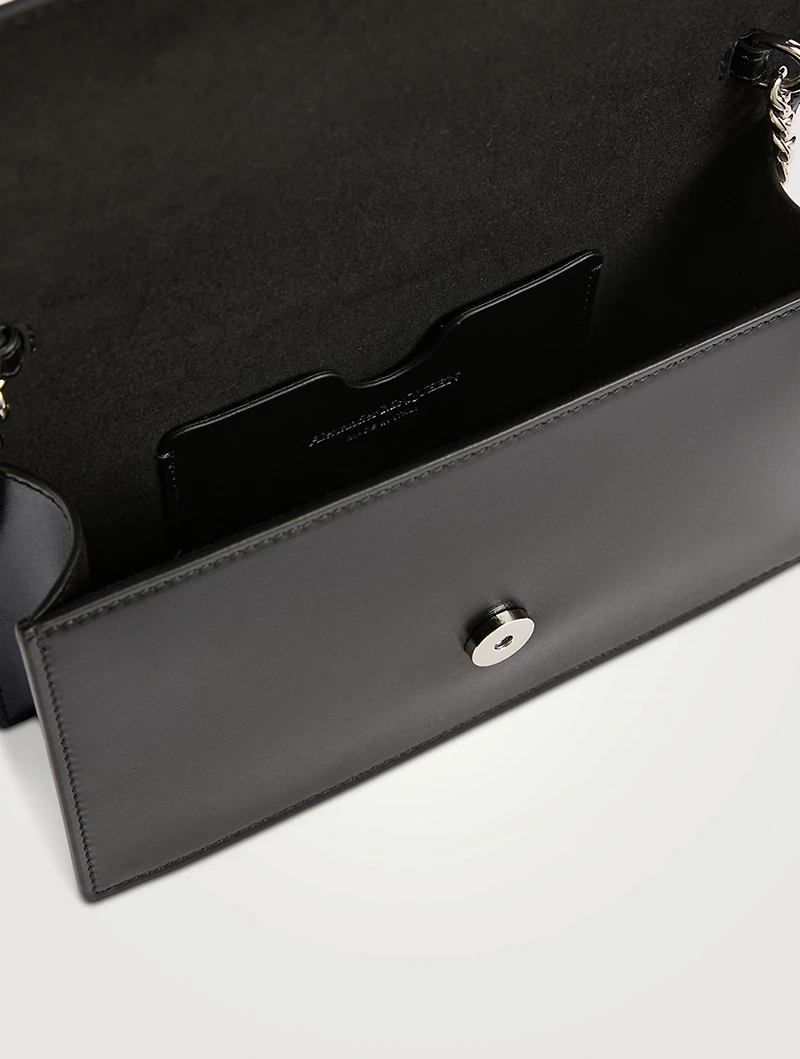 Small Skull Studded Leather Crossbody Bag