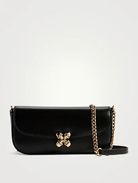 Small Skull Flower Leather Bag