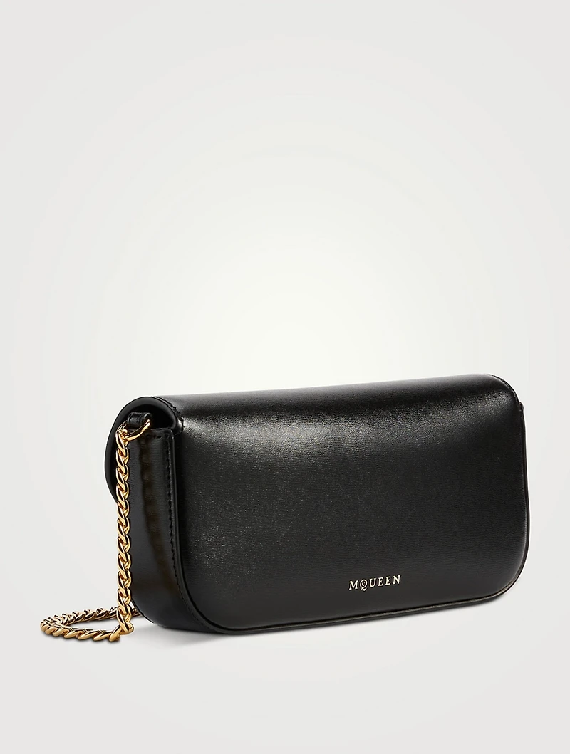 Small Skull Flower Leather Bag