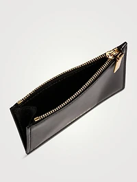 Leather Zip Card Case