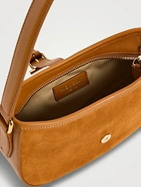 Mini T-Bar Suede Shoulder Bag