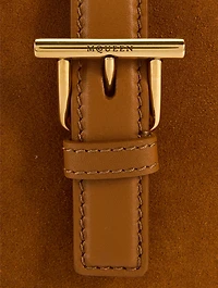 Mini T-Bar Suede Shoulder Bag