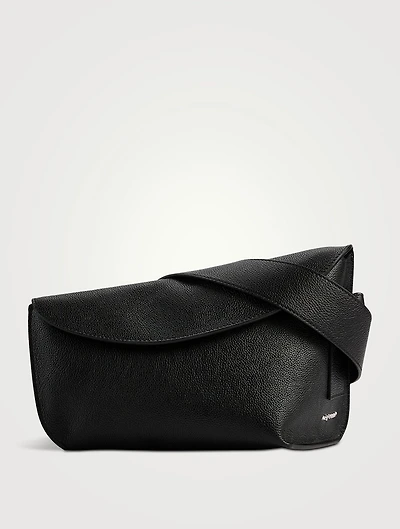T-Bar Sling Leather Shoulder Bag