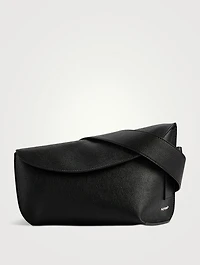 T-Bar Sling Leather Shoulder Bag