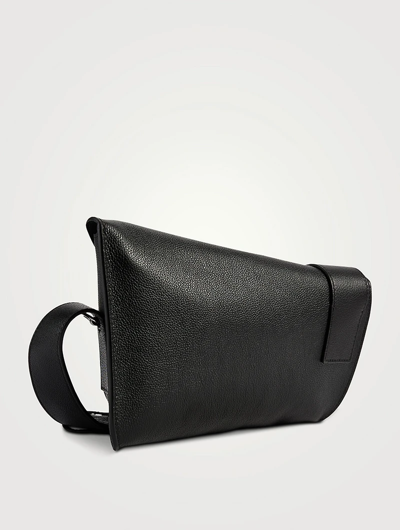 T-Bar Sling Leather Shoulder Bag