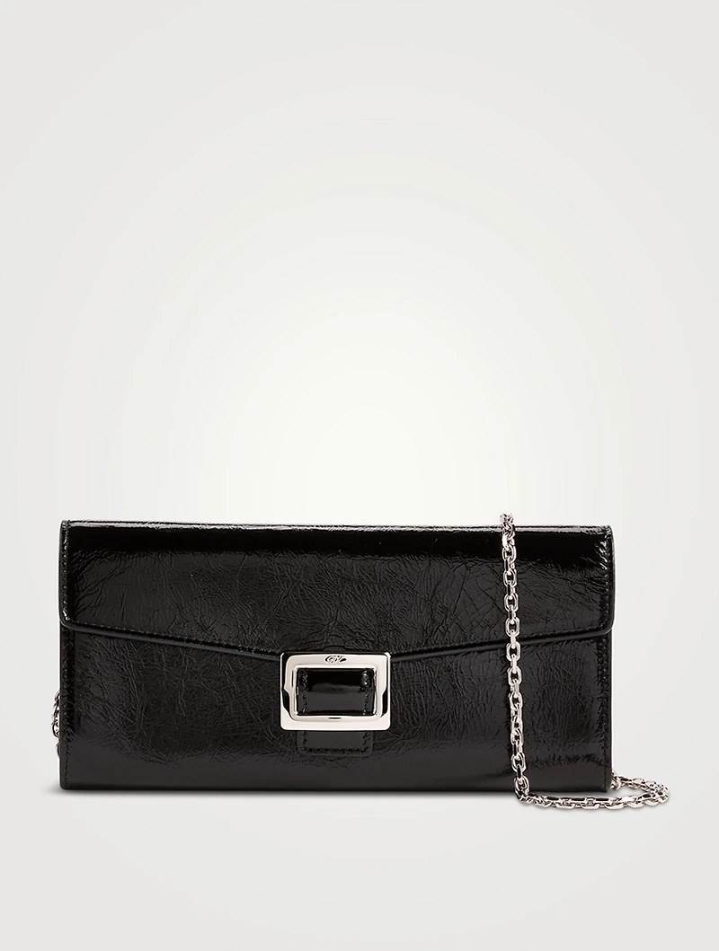 Belle Vivier Patent Leather Wallet-On-Chain
