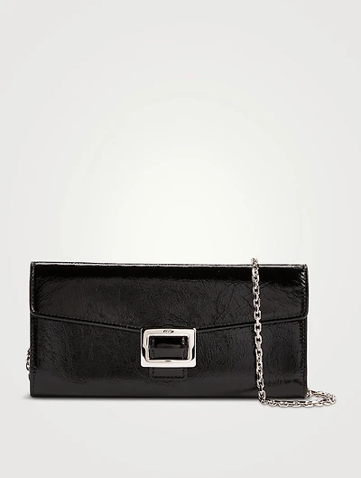 Belle Vivier Patent Leather Wallet-On-Chain