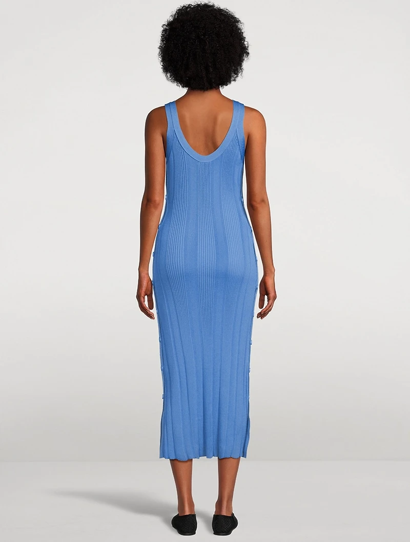 Ellis Column Rib-Knit Midi Dress