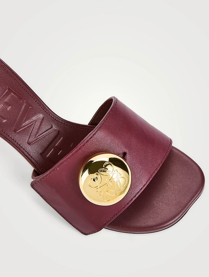 Pebble Leather Mules