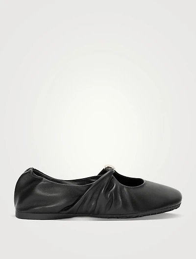 Pebble Leather Ballet Flats