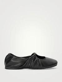 Pebble Leather Ballet Flats