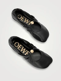 Pebble Leather Ballet Flats