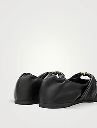 Pebble Leather Ballet Flats