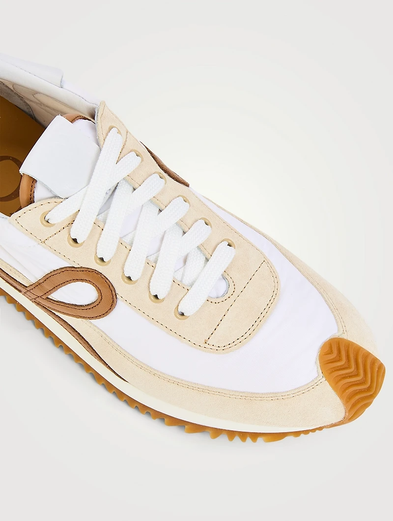 Flow Runner 2.0 Nylon And Suede Sneakers