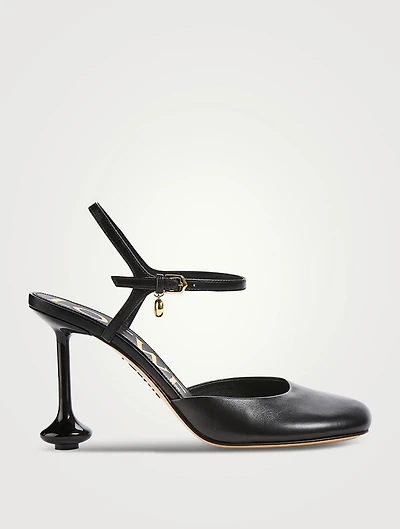 Toy Leather Ankle-Strap Pumps
