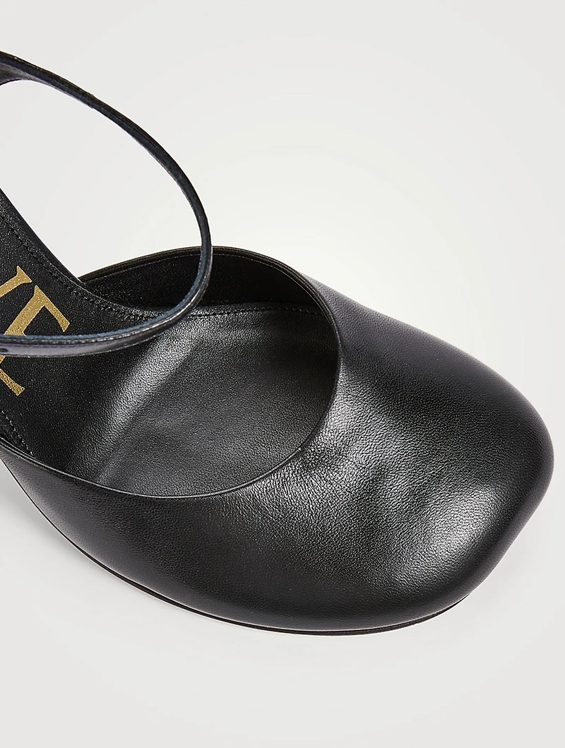 Toy Leather Ankle-Strap Pumps
