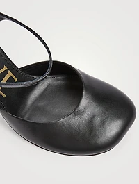 Toy Leather Ankle-Strap Pumps