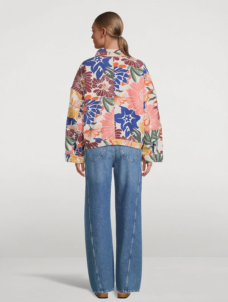 Soleil Beach Jacket Floral Print