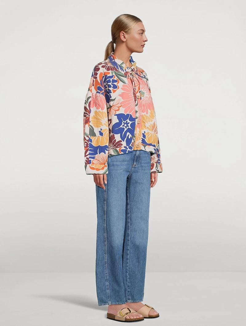 Soleil Beach Jacket Floral Print