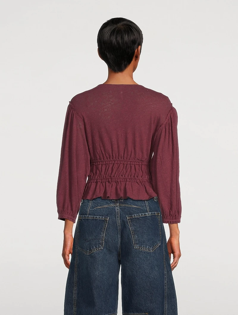 Let's Go Tie-Front Blouse