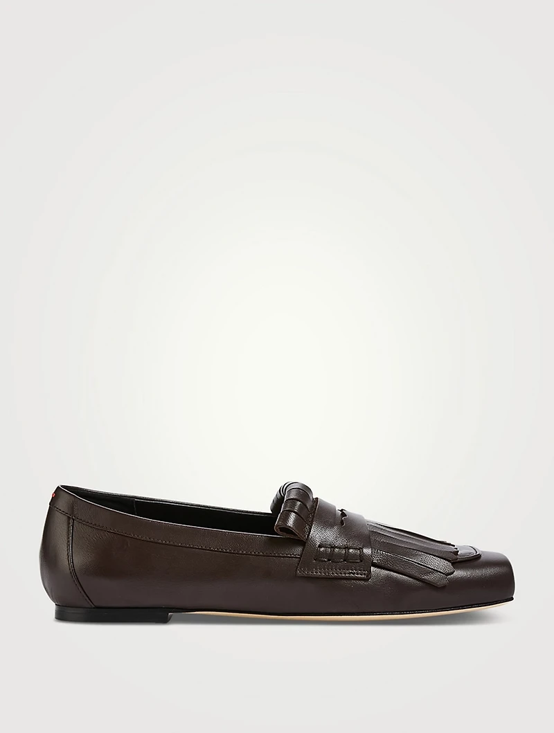Belen Fringe Leather Penny Loafers