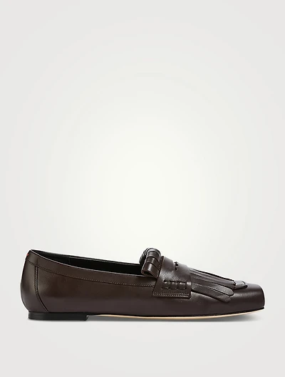 Belen Fringe Leather Penny Loafers