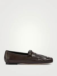 Belen Fringe Leather Penny Loafers