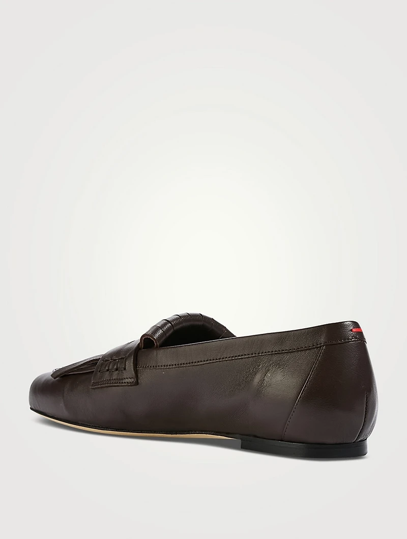 Belen Fringe Leather Penny Loafers