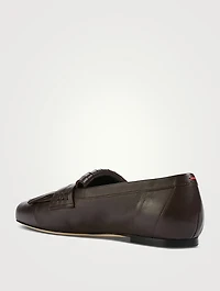 Belen Fringe Leather Penny Loafers