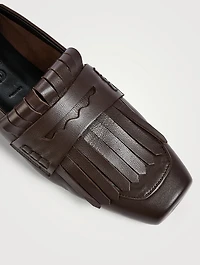 Belen Fringe Leather Penny Loafers