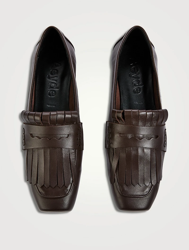 Belen Fringe Leather Penny Loafers