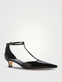 Liz Patent Leather T-Strap Pumps