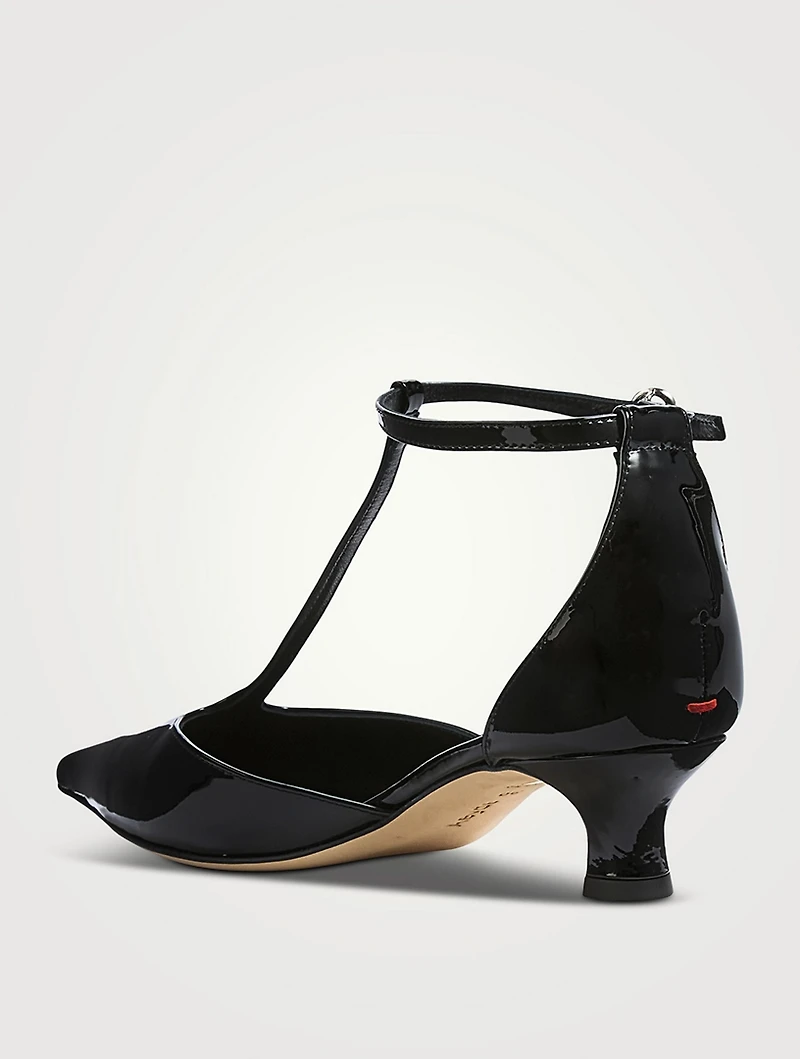 Liz Patent Leather T-Strap Pumps