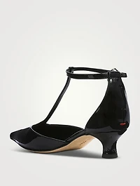 Liz Patent Leather T-Strap Pumps
