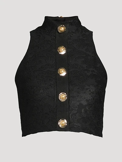 Bouclé Baroque Crop Top