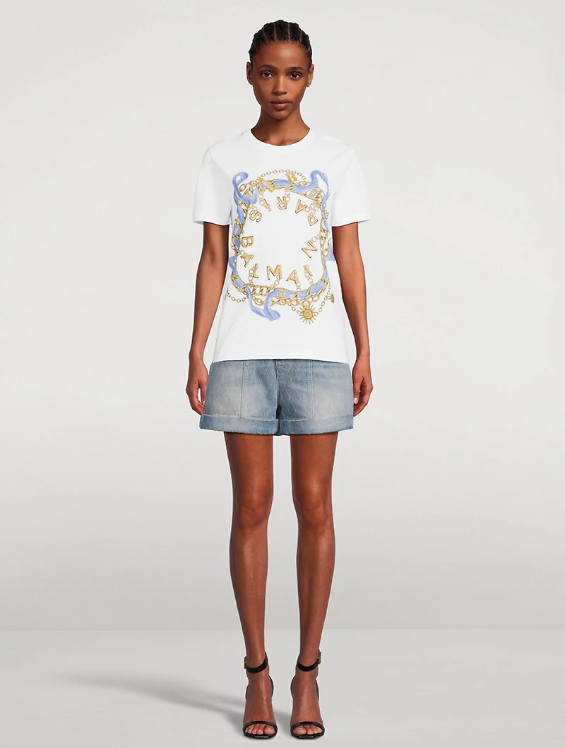 T-Shirt Balmain Chain Print