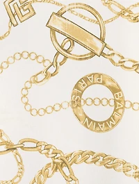 Silk Shirt Balmain Chains Print