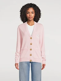Balmain Emblème-Embroidered Cardigan